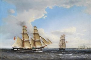 Una brigantina al largo di Elsinore